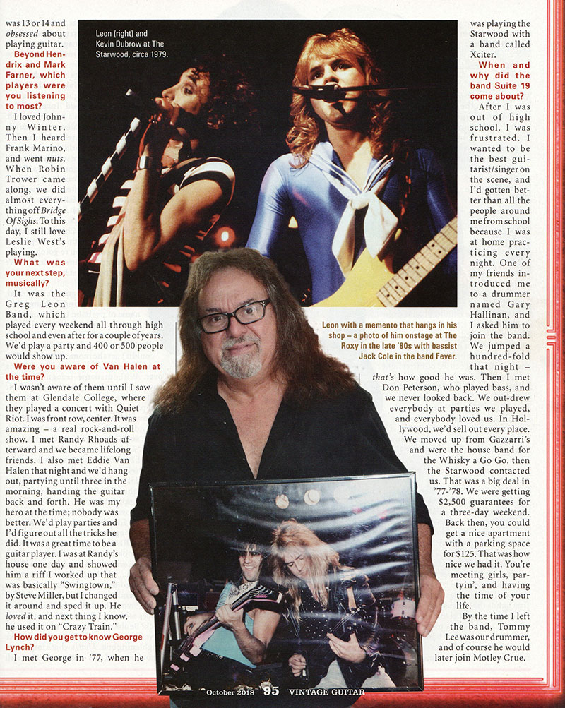 Vintage Guitar Magazine Article (2018)